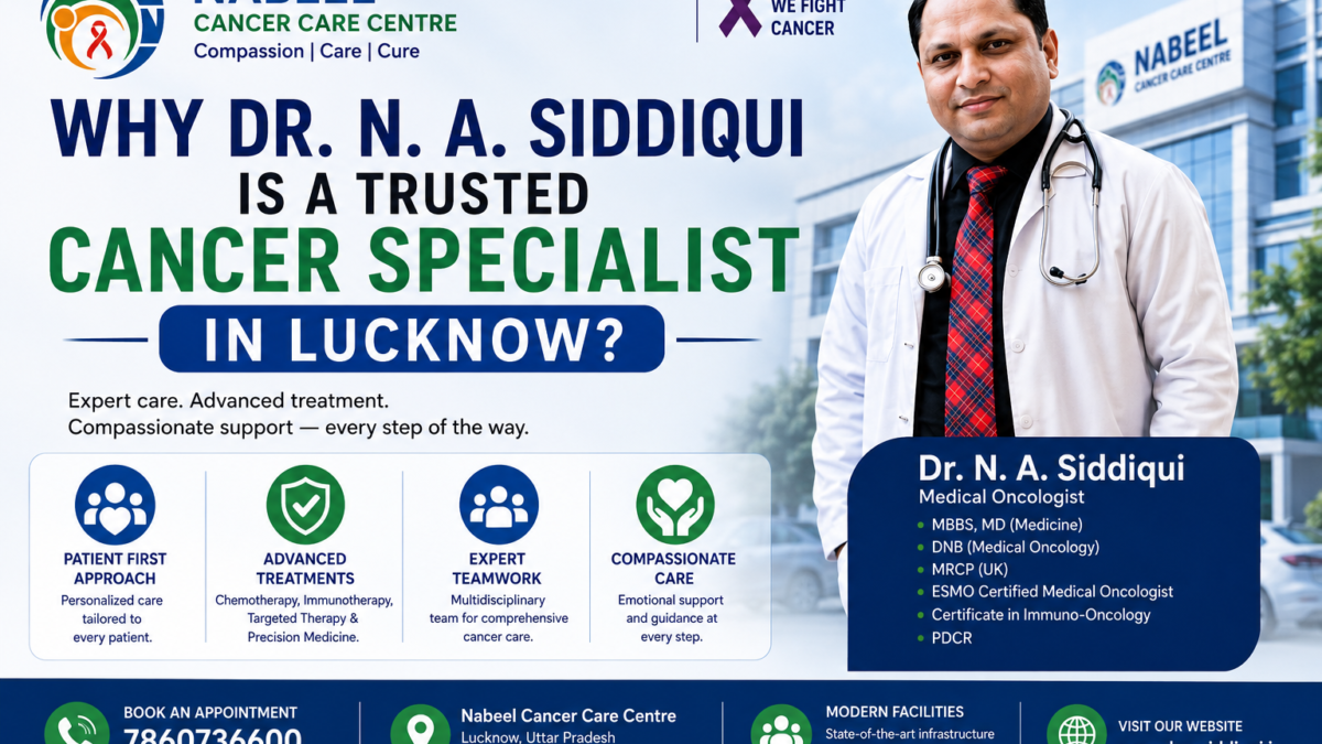 Dr. N. A. Siddiqui, trusted cancer specialist in Lucknow, providing advanced chemotherapy, immunotherapy, targeted therapy, and personalized cancer treatment at Nabeel Cancer Care Centre.