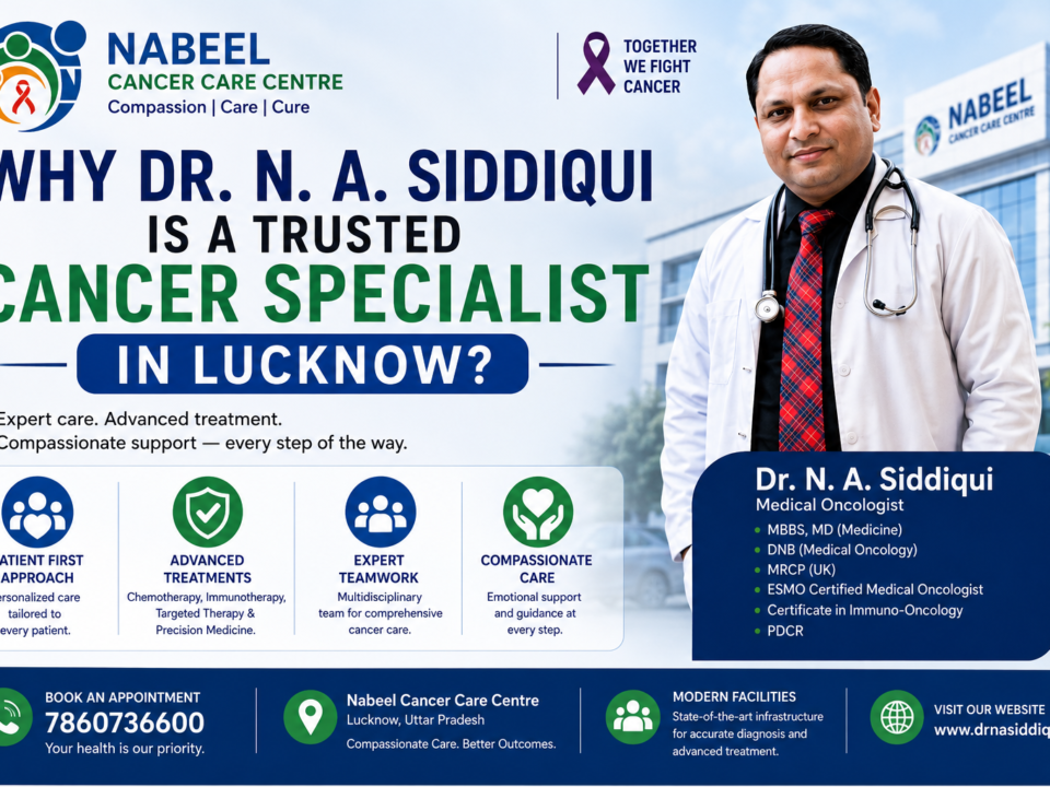 Dr. N. A. Siddiqui, trusted cancer specialist in Lucknow, providing advanced chemotherapy, immunotherapy, targeted therapy, and personalized cancer treatment at Nabeel Cancer Care Centre.