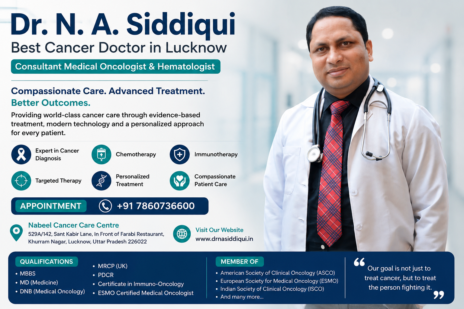 Dr. N. A. Siddiqui – Cancer Specialist and Medical Oncologist in Lucknow